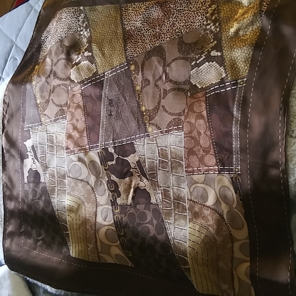 SOLD. Coach silk scarf NWOT - Picture 8 of 8
